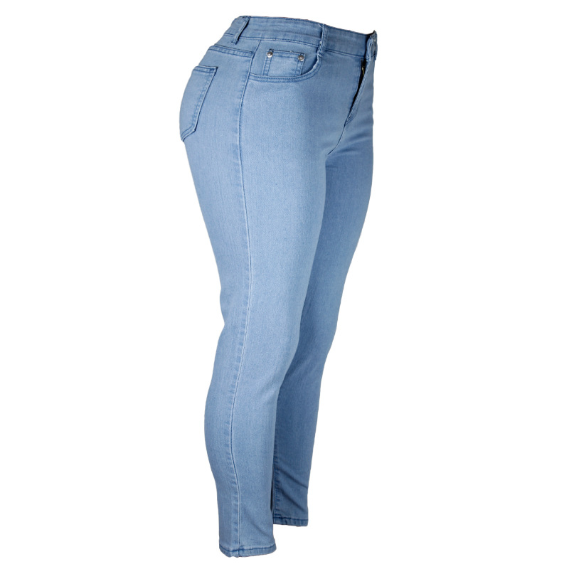 Damenbekleidung Enge Jeans Bleistifthosen in Übergröße_voghion.com