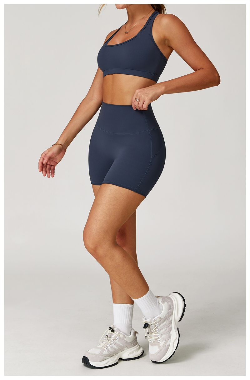 Women's Seamless High-Waisted Yoga Set With Butt-Lifting Design - Nylon Spandex Workout Outfit For Running, Fitness & Gym_voghion.com