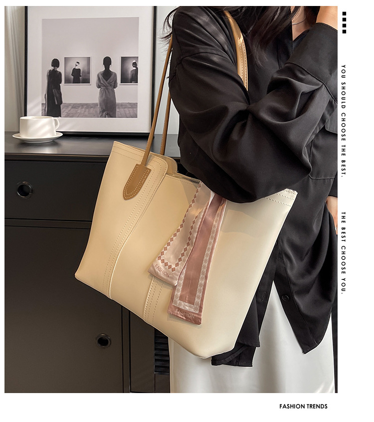 Borsa a tracolla versatile da donna, di grande capacità, primavera/estate 2024, con texture popolare, per i pendolari_voghion.com