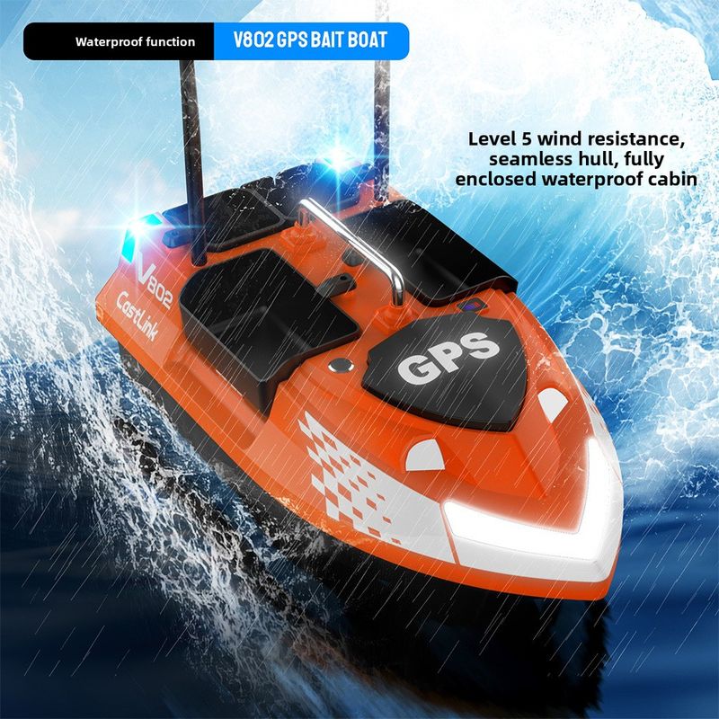 2025 New V802Pro Remote Control Nesting Boat GPS Precision Positioning Efficient Fishing Tool 4 Feed Hoppers 3KG Bait_voghion.com