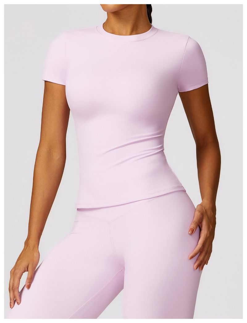 T-shirt de printemps Zechuang, combinaison de yoga à séchage rapide, haut de fitness, cache-maillot, sports de course en plein air, manches courtes pour femmes_voghion.com
