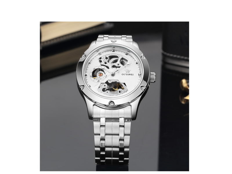 OUYAWEI nuovo orologio da uomo impermeabile con cinturino in acciaio tourbillon fondo cavo orologio meccanico completamente automatico_voghion.com