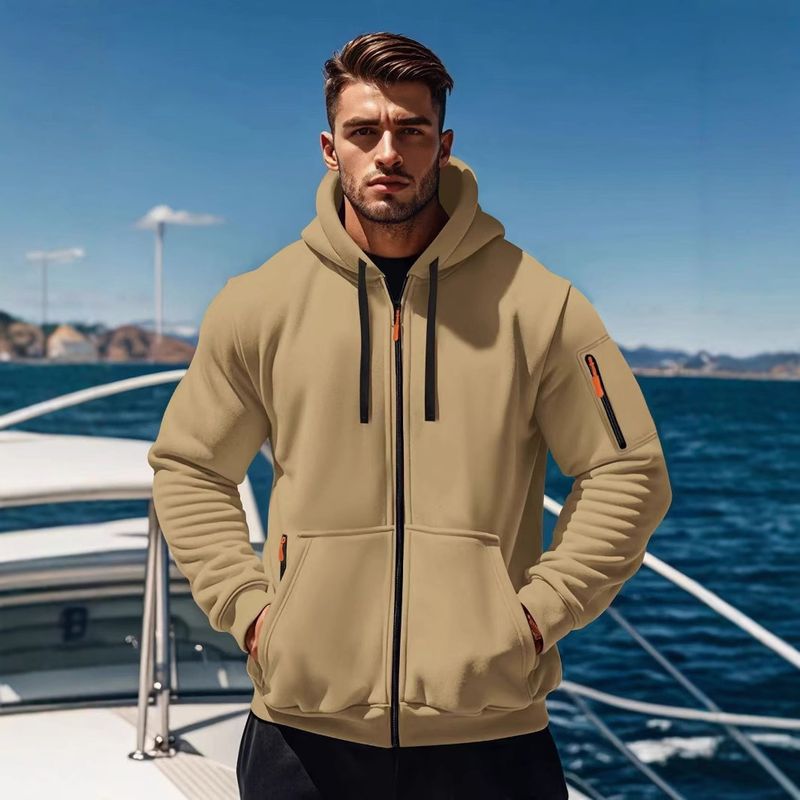 New Autumn And Winter Men's Sweatshirt, Multi-pocket Jacket, Sports Casual Hoodie_voghion.com