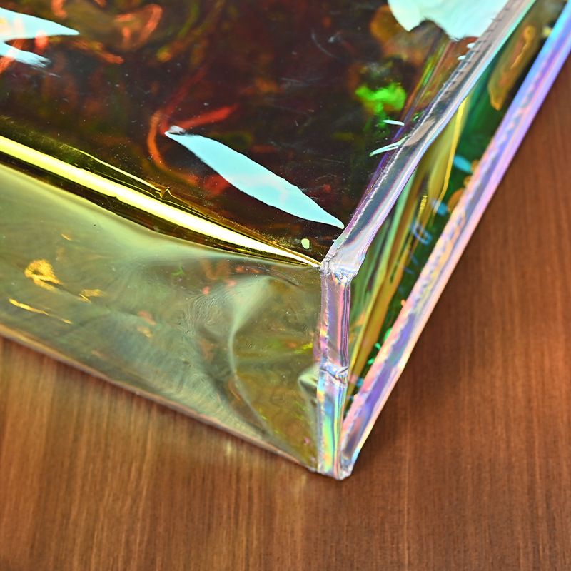 PVC laserski šareno poklon pakiranje velikog kapaciteta prozirna vrećica za kupovinu, plastična torba za vjenčane slatkiše_voghion.com