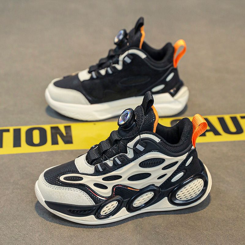 Autumn New Leather Waterproof Children's Sports Running Outdoor Basketball Trendy Shoes_voghion.com