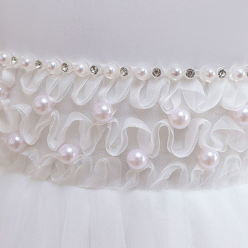 Mère et enfants nouvelle arrivée robe pour enfants robe longue fille de fleur jupe en maille de mariage défilé pour enfants européens et américains robe de soirée piano_voghion.com