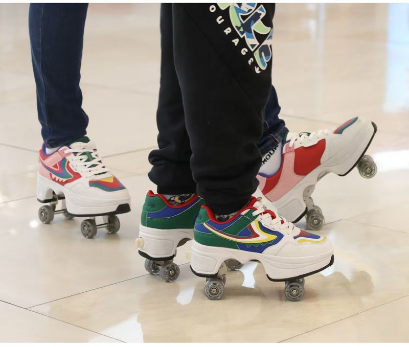 Cross Border Running Shoes Roller Skates Deformation Shoes Wheel Shoes Roller Skates Four Wheel Roller Skates_voghion.com