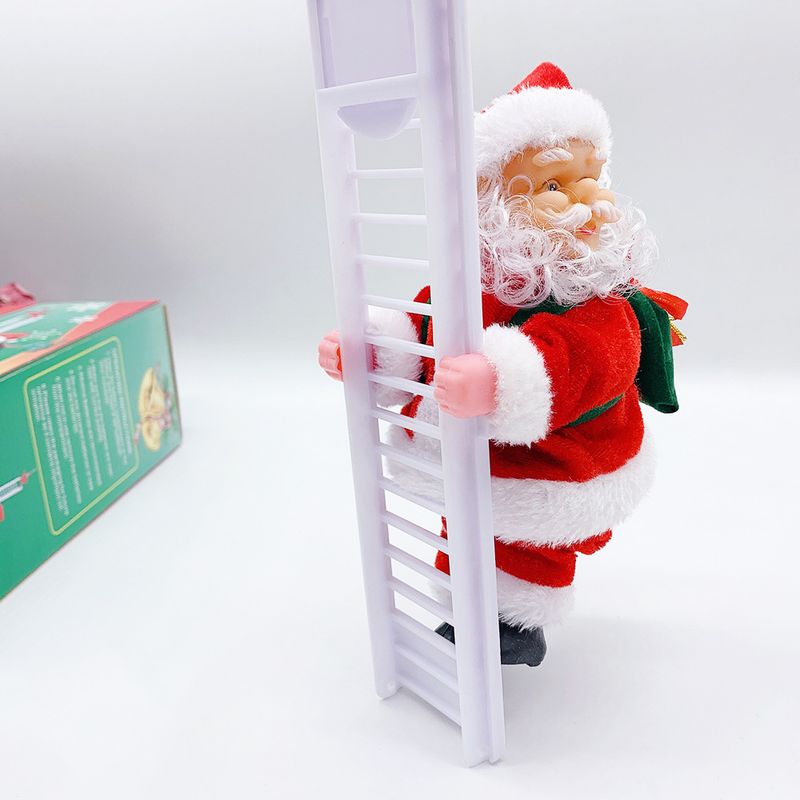 Juguete eléctrico navideño de fibra óptica para escalar con Papá Noel y trasero móvil: decoración navideña divertida para niños y escaparate festivo._voghion.com