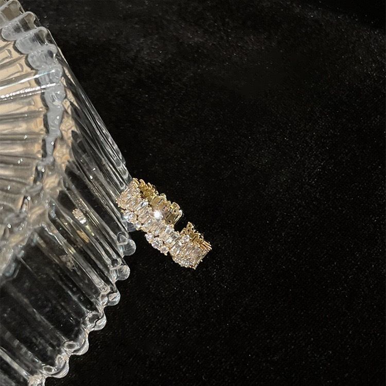 Super Fairy Exquisite Zircon Open Set Korean Personality Simple Versatile Elegant Fashion Ring_voghion.com