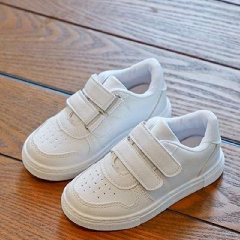 Boys' Leather Children's Girls' White Board Elementary School Shoes, Breathable Shoes_voghion.com