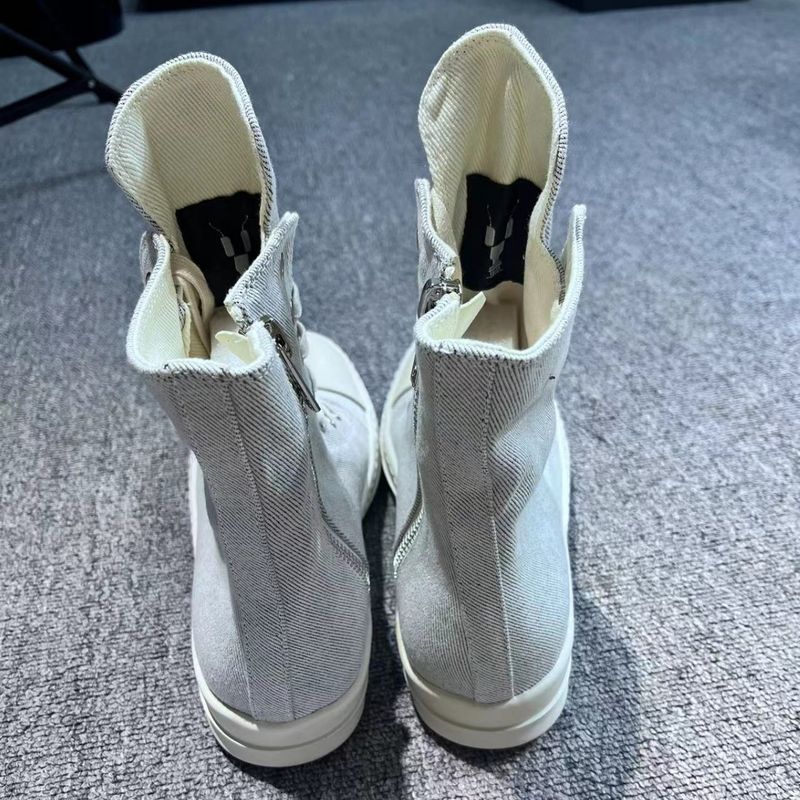RO High Top Men Women, Spring And Autumn Shoes, Milk Scented Sole Canvas, Height Increasing, Versatile Short Boots For_voghion.com