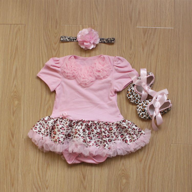 Regalo di compleanno per neonato di un anno, tutina in cotone di alta qualità, scarpe dorate, corona, copricapo, set da tre pezzi_voghion.com