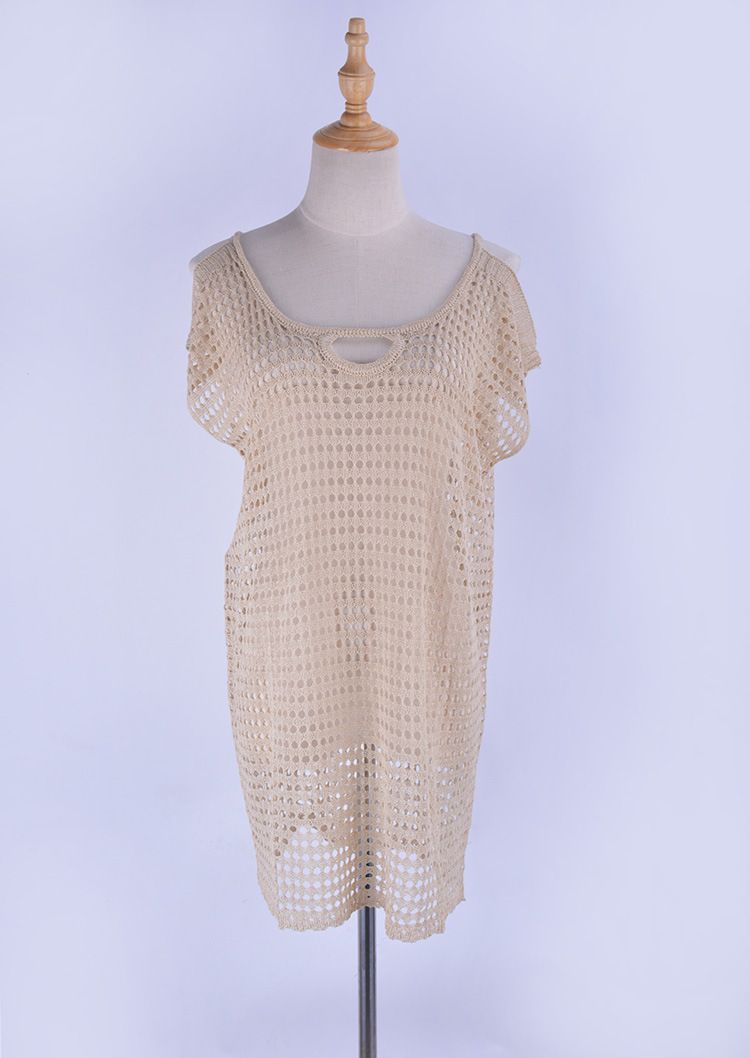 Damenbekleidung, sexy, schulterfrei, aus Spitze gestrickt, Strandüberzug, Badeanzug, Bikini-Wickeltuch – leicht, atmungsaktiv, für Urlaub, Poolparty, Strandausflug_voghion.com