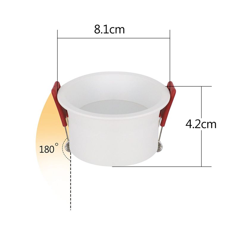 Glitzerlife LED Einbaustrahler Einbauleuchten Badezimmer - 5er 3000K Warmweiß Badlampe Einbauspots 5W IP44 LED Badleuchte Deckeneinbaustrahler Für Büro Esszimmer_voghion.com