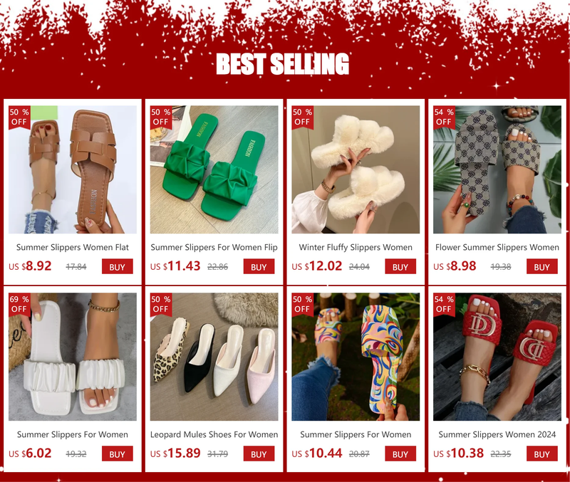 Sommertøfler Dame Flate Luksus Utendørs Strandflip-flops Damesandaler Trend Merkedesign Slides Sko Dame 2024 Stor Størrelse 43_voghion.com