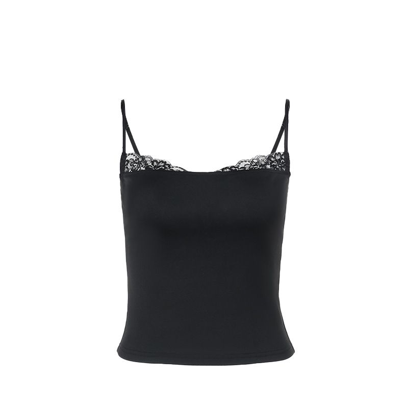 Bretelle in pizzo tinta unita con cuciture, aderenti, per ragazze calde, estive, da donna_voghion.com