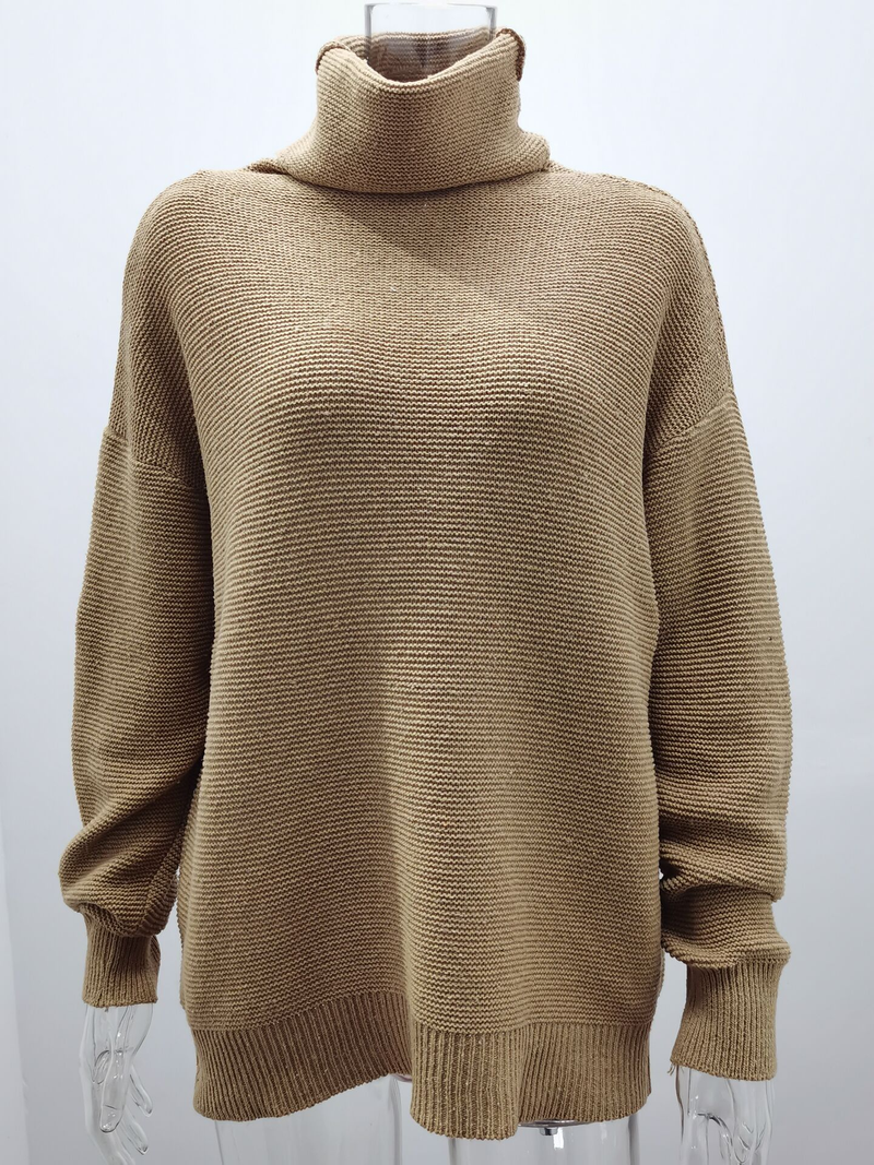 Women's Clothing Autumn and Winter New Thick e Long-sleeved Turtleneck Pullover Sweater_voghion.com