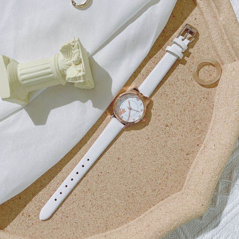 Orologio per bambini con orecchie di gatto, stile cartone animato, in oro, alla moda, per ragazze, elettronico, per studenti, regalo quotidiano per compleanno, anniversario, San Valentino_voghion.com