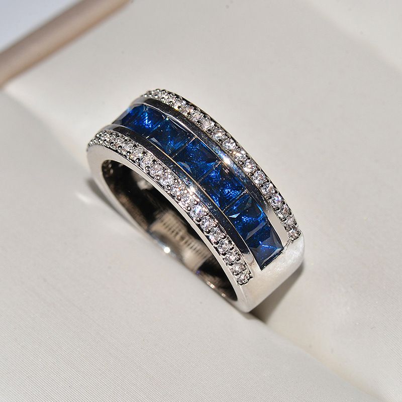 Anello da donna con zirconi intarsiati e diamanti, stile creativo, gioielli da mano galvanizzati con mantenimento del colore_voghion.com