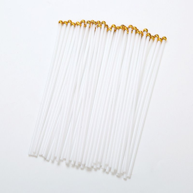 Drapeau publicitaire en plastique blanc à manivelle de 30 cm avec mât pivotant en bois et bambou_voghion.com