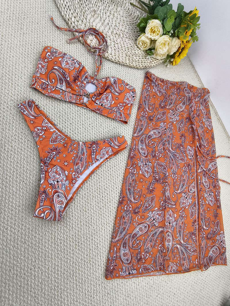 Maillot de bain trois pièces sexy en maille, push-up, imprimé, pour femmes, nouvelle collection 2025_voghion.com