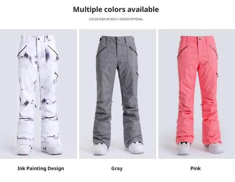 001 Gsousnow Damen Winddicht Wasserdicht Warm Atmungsaktiv Skianzug Snowboard Schneehose Slim Fit Trendy_voghion.com