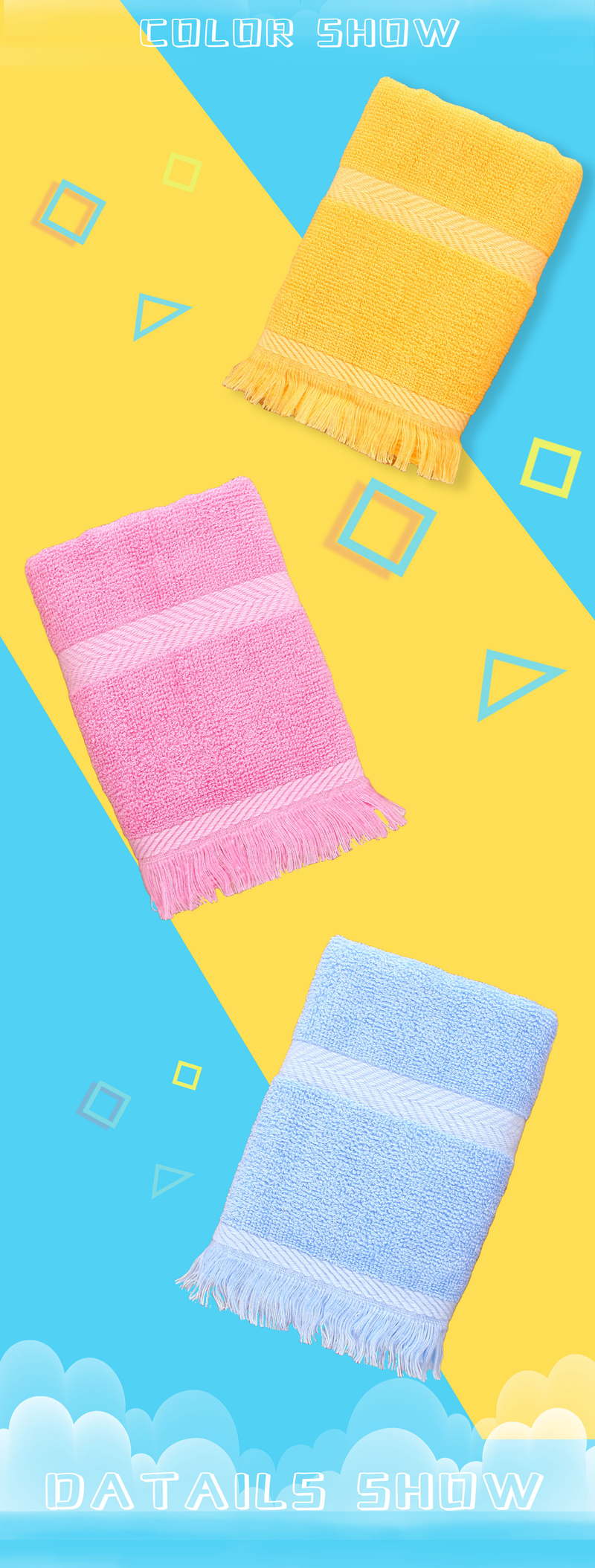 Petite serviette en fibre de bambou, nettoyant visage doux et absorbant pour enfants, coffret cadeau, broderie maternelle_voghion.com