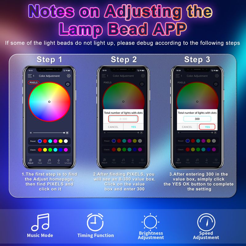 Striscia LED 5V Bluetooth RGBIC Striscia Neon Telecomando con Sincronizzazione Musicale Decorazione Fai da Te per Camera da Letto Luce Ambientale Cambiante_voghion.com