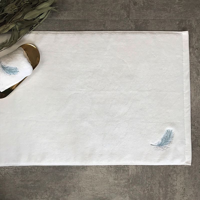Premium Cotton Bath Towel Set With Feather Embroidery - Ultra Soft & Highly Absorbent For Adults, Couples & Home Use (Gift Ready)_voghion.com