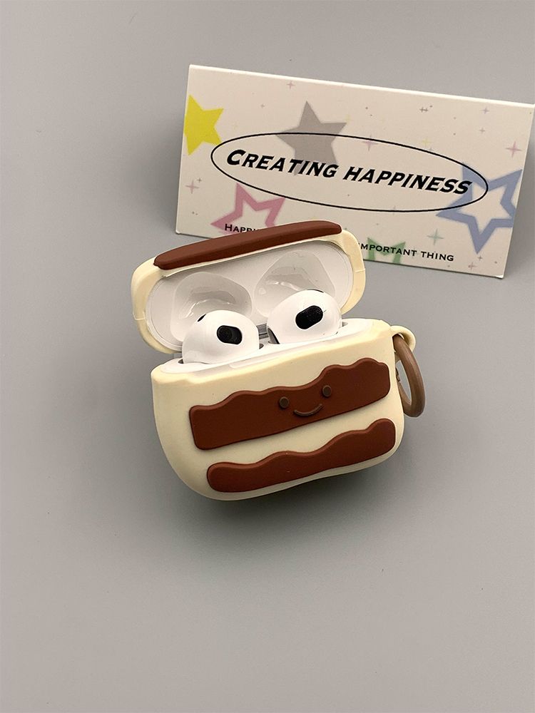 Guzhonghao Korean 3D Cherry Chocolate Cake Suitable Pro2 Wireless Bluetooth Earphone 1/2 New 3 Silicone Anti Drop_voghion.com