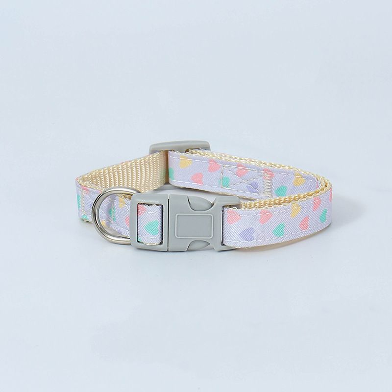 1.5Cm New Heart Pattern For Cats And Dogs, Multi-Color Dog Collar With Sturdy Buckle, Direct Delivery_voghion.com
