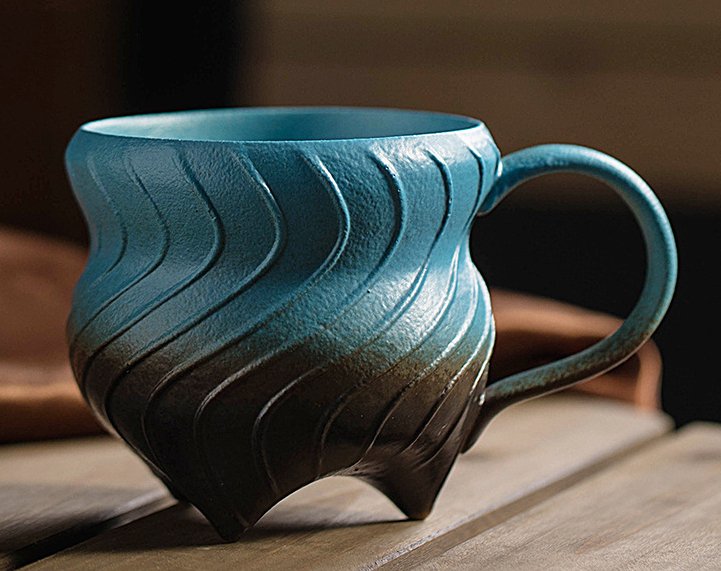 Vintage Keramiktasse Home Kaffeetasse Kreative Wassertasse Mark Tasse Frühstückstasse Grobe Keramiktasse_voghion.com