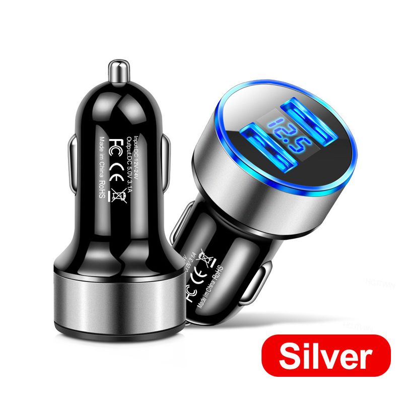 Zigarettenanzünder 3.1A Digital Dual Port USB Ladegerät, Een bis Zwee 2-Port Auto Elektroapparat_voghion.com
