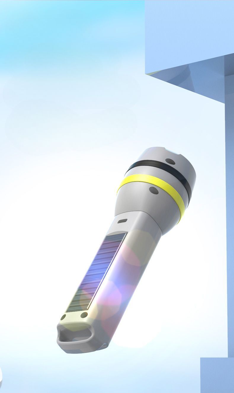 Outdoor Sports Solar Taschenlampe Reise Suchscheinwerfer Hohe Helligkeit Wiederaufladbare Lange Batterie_voghion.com