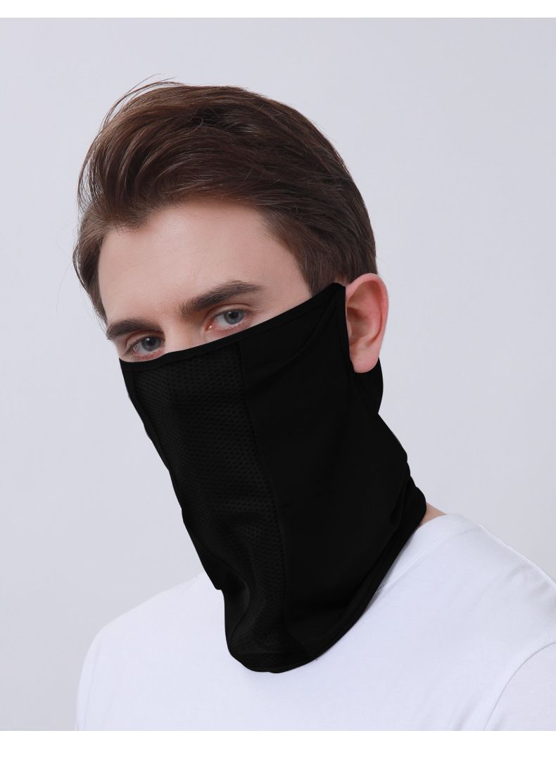 Kõrva riputatav päikesekaitsemask suvisteks välispordialadeks, jääsiidist ultraviolettkiirgust läbilaskev hingav võrk, golfiratta kaelarihm_voghion.com