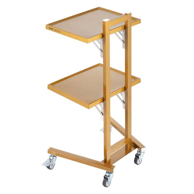 And Tiers With Lab 4 Wheels Trays Golden Silent Stainless 2 Steel Carts 2_voghion.com