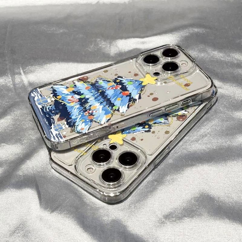 50704555550<=3 Graffiti Christmas Tree Compatible With 16 Max Phone Case 15 Pro Shockproof 14 Plus Festive 13X_voghion.com