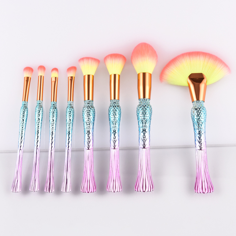 4/8/10 Stück Make-up-Pinsel, Beauty-Tool-Set, Fuguiniao-Goldröhre, Fächerpinsel, neuer Stil GUJHUI_voghion.com