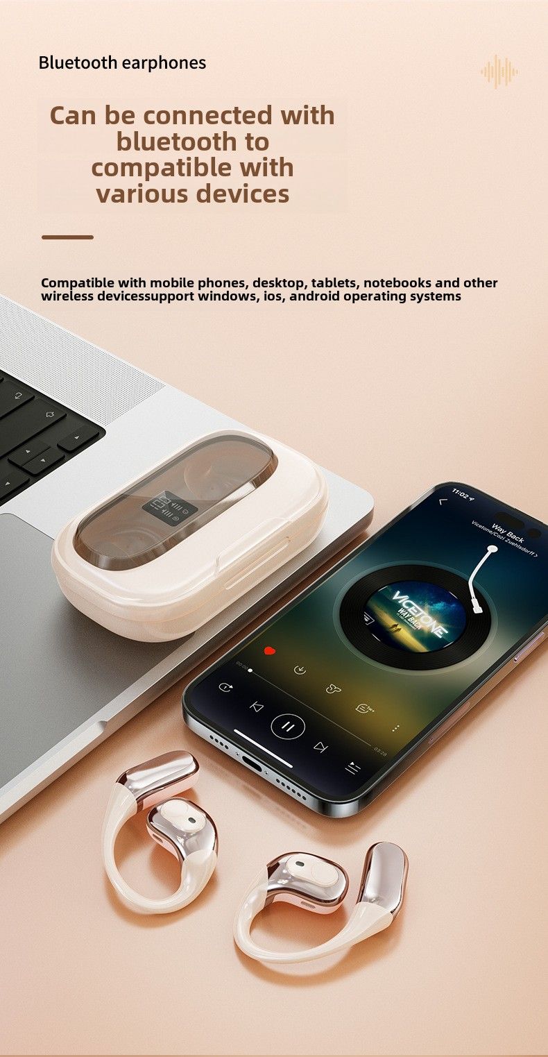 Nuevos auriculares Bluetooth inteligentes de baja latencia con traducción multilingüe y colgantes_voghion.com