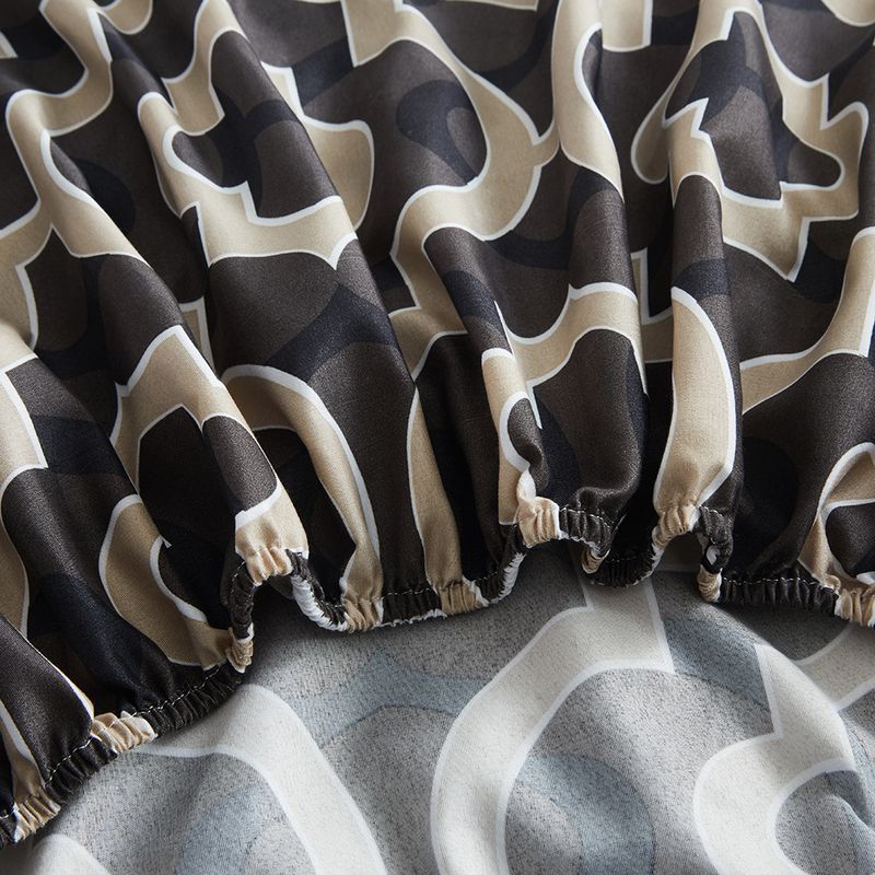 Gonna da letto floreale 3D - Lenzuolo con angoli in poliestere dai toni scuri con motivo esotico (lussuosa ed elegante) - Perfetta per un arredamento da camera da letto in stile boho chic_voghion.com