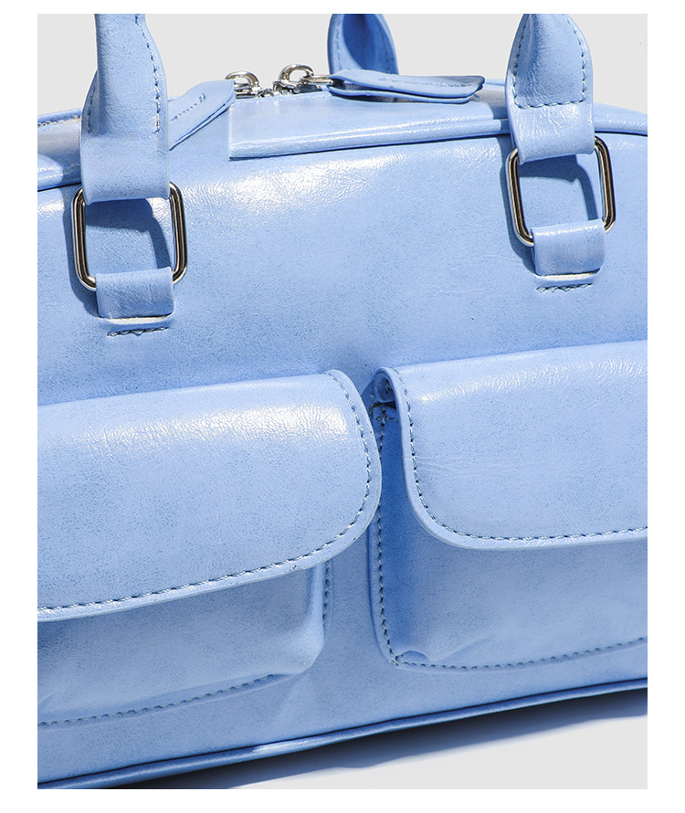 Versione coreana dei modelli estivi Ms. 2025 della nuova borsa a tracolla grande e capiente in pelle cerata con olio sotto le ascelle, alla moda e versatile._voghion.com