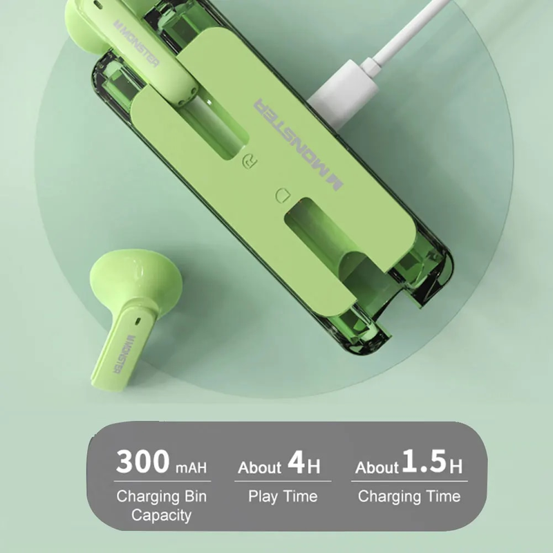 Original Monster XKT08 Gaming Headphones Ture Wireless Bluetooth Earphones 5.3 Low Latency Noise Reduction Earbuds Headset New_voghion.com