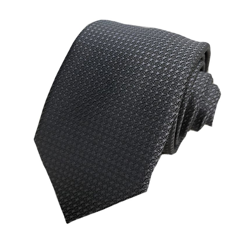 Cravatta in poliestere di alta qualità, cravatta da lavoro alla moda da 7 cm, cravatta classica tinta unita_voghion.com