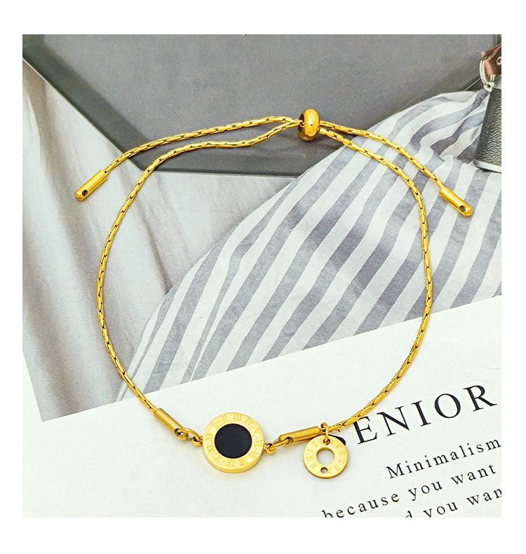 Gestapeltes Armband mit römischen Ziffern – mehrschichtiges minimalistisches Design (koreanischer Stil, Handschmuck-Geschenk für die Freundin)_voghion.com