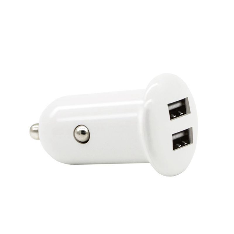 Muziekfestival 2.1A USB-poort Ronde ring Mini-oplaadapparaat Dual U-autolader_voghion.com