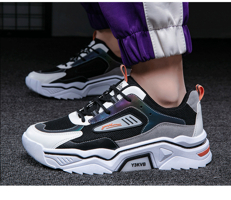 Herren 2025 Sommer Atmungsaktiv Vielseitig Mesh Sport Casual Jugend Höhe Steigende Papa Ins Trendy Schuhe Bequem_voghion.com