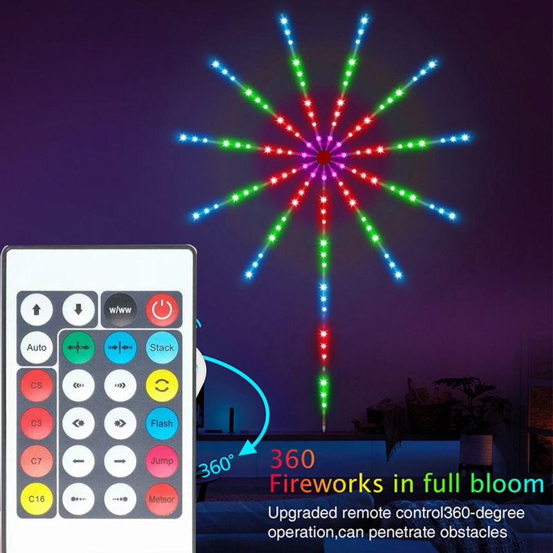 5V Fireworks Light With USB Symphony Music Voice Control LED Light With Flowing Water Full Color Starry Sky Holiday Decoration Atmosphere Light_voghion.com