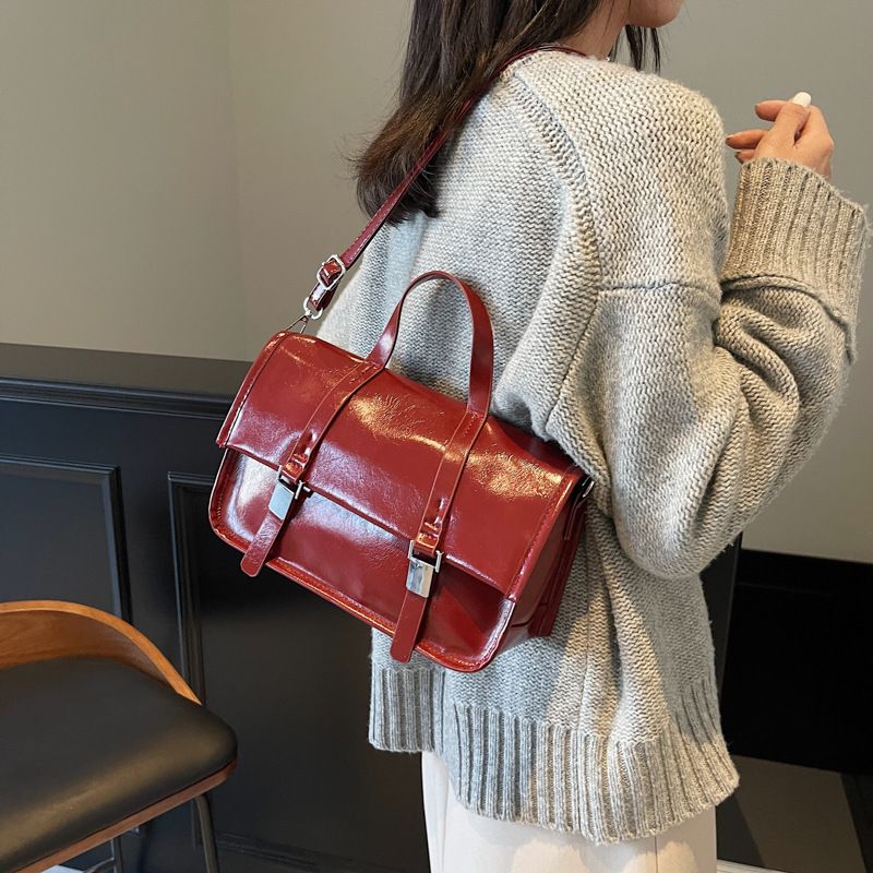 Borsa a tracolla versatile, di grande capacità, alla moda minimalista, per donna, autunno inverno 2024, nuova ed elegante._voghion.com