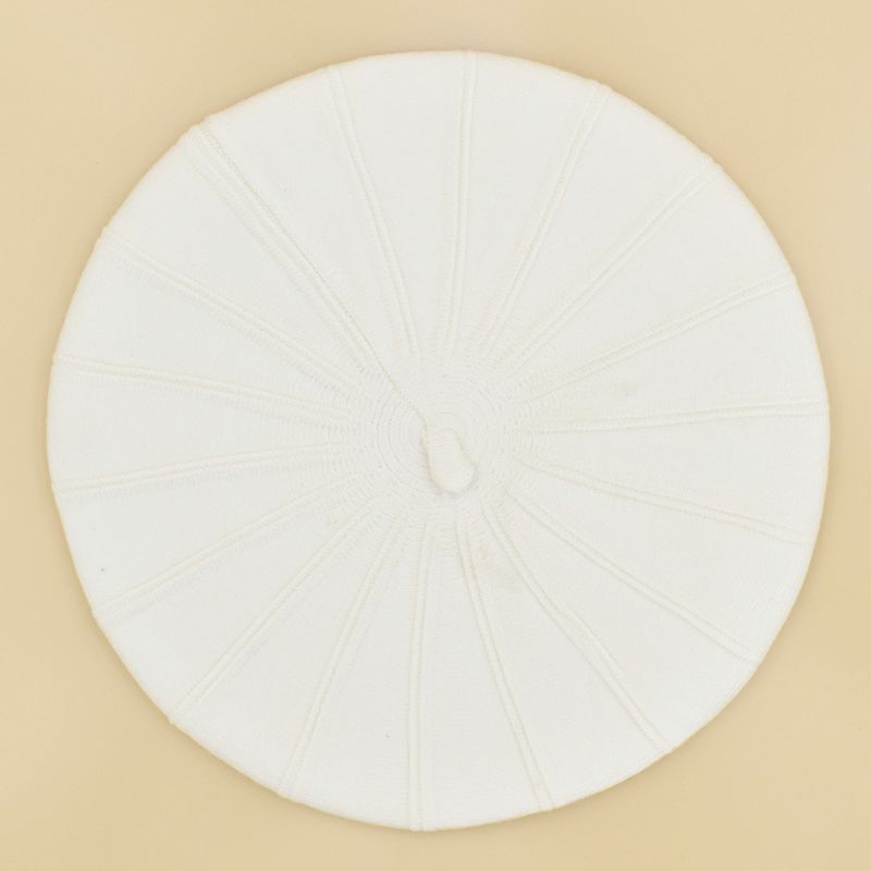 Unisex Hat knitted striped painter hat Beret Lady little Freshbud hat_voghion.com