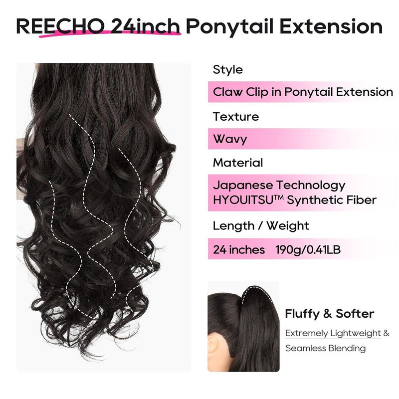 Code di cavallo sintetiche con clip, code di cavallo lunghe e ricce da donna con clip, soffici e naturali, disponibili in diversi colori_voghion.com